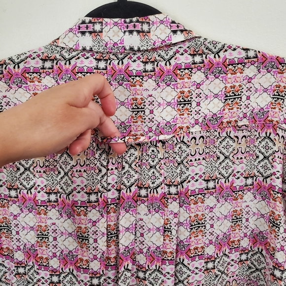 Anthropologie Maeve Islet Floral Print Button Down Rayon Casual Summer XS - Picture 12 of 16